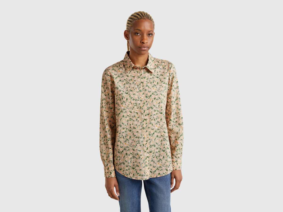 Benetton Floral Print Shirt