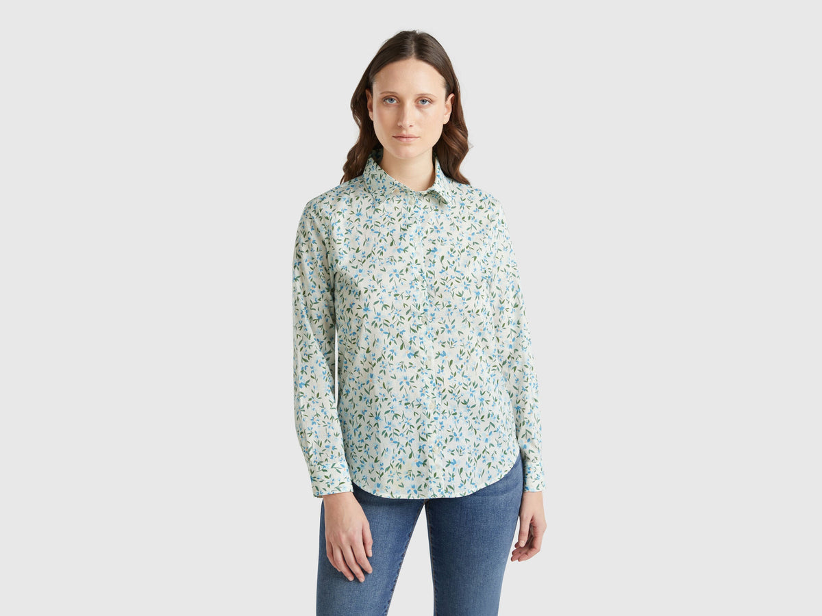 Benetton Floral Print Shirt