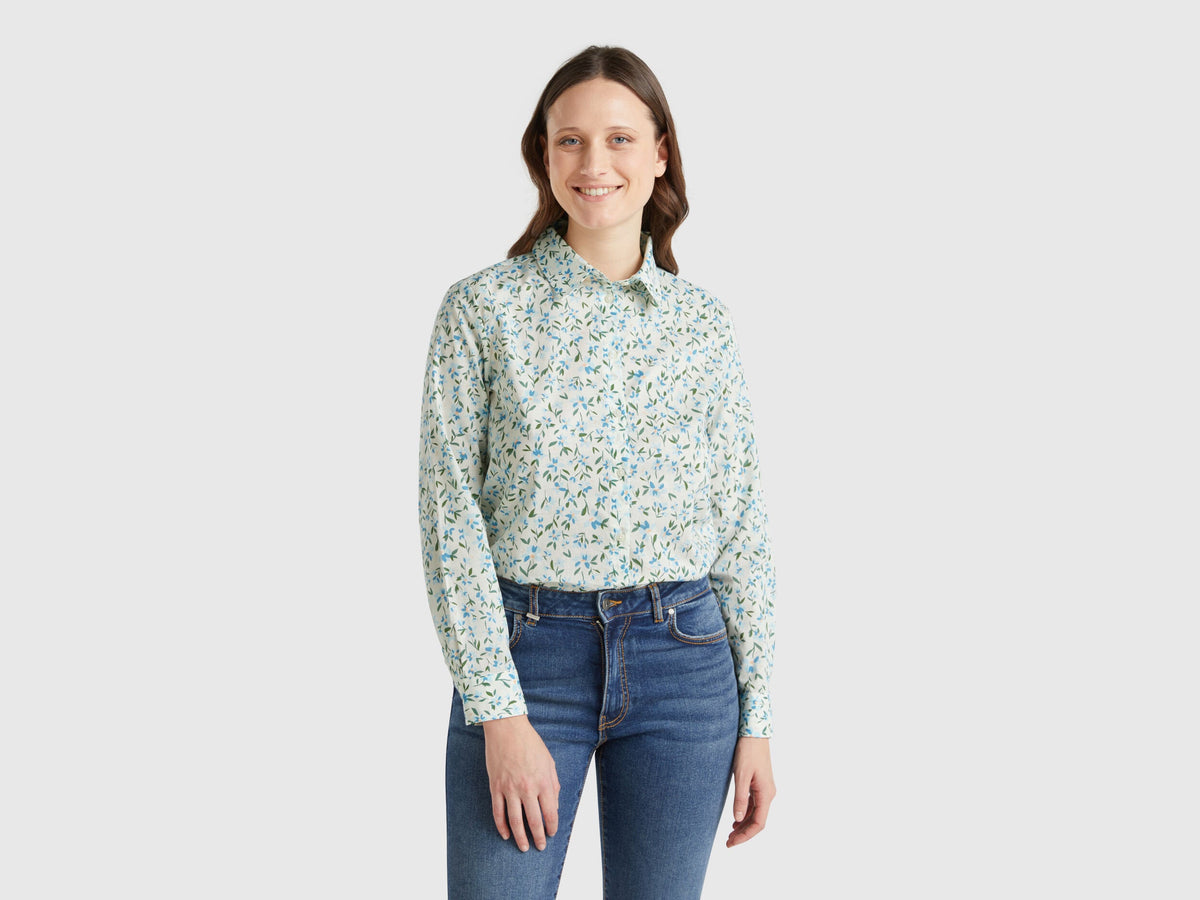 Benetton Floral Print Shirt