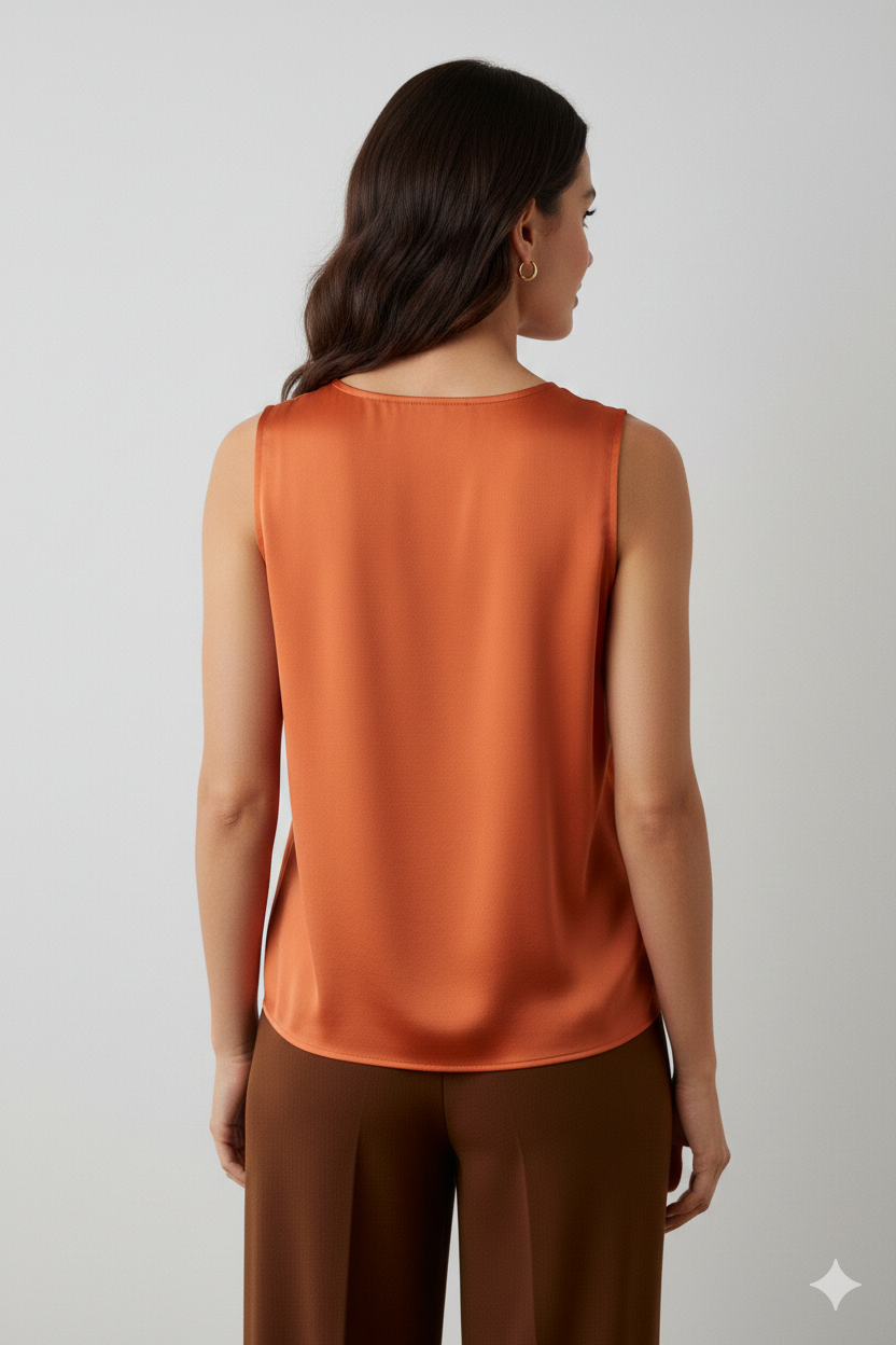 BSB Sleeveless satin blouse