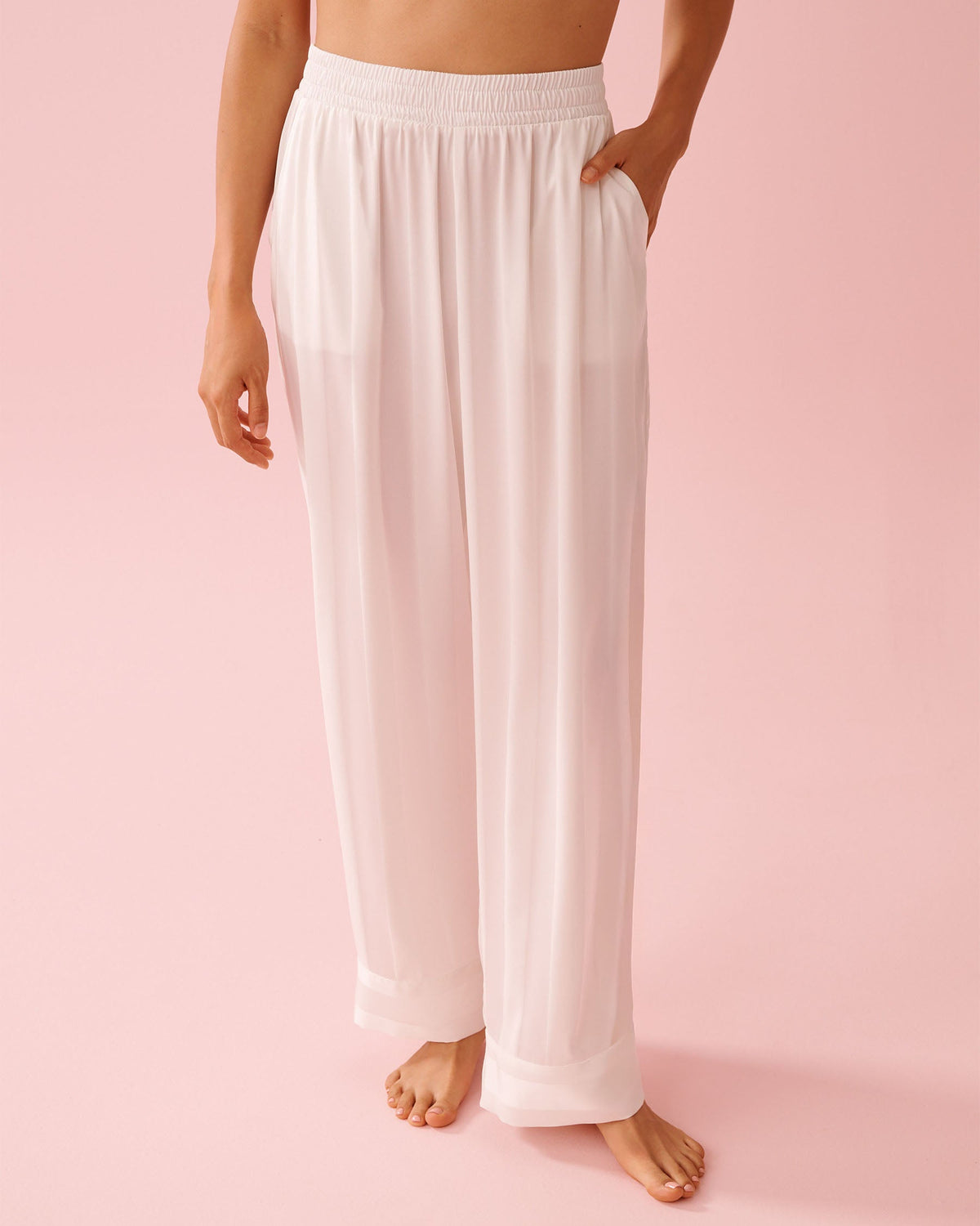 La vie en Rose 2pcs Long Sleeve Pant Satin Jacquard