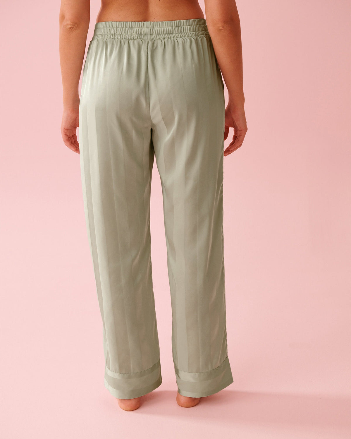 La vie en Rose 2pcs Long Sleeve Pant Satin Jacquard