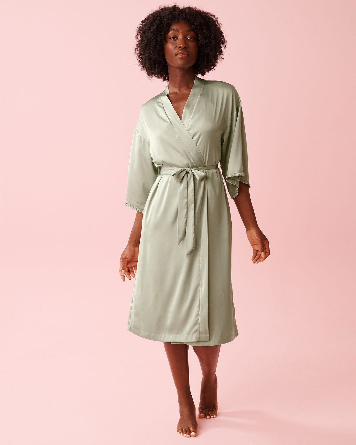 La vie en Rose Kimono Satin