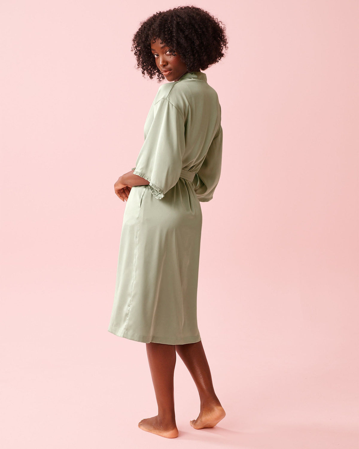 La vie en Rose Kimono Satin