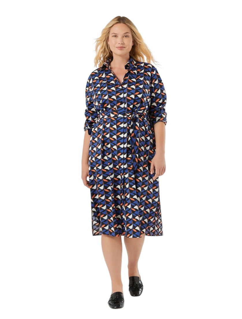 Marina Rinaldi Cotton poplin shirt dress
