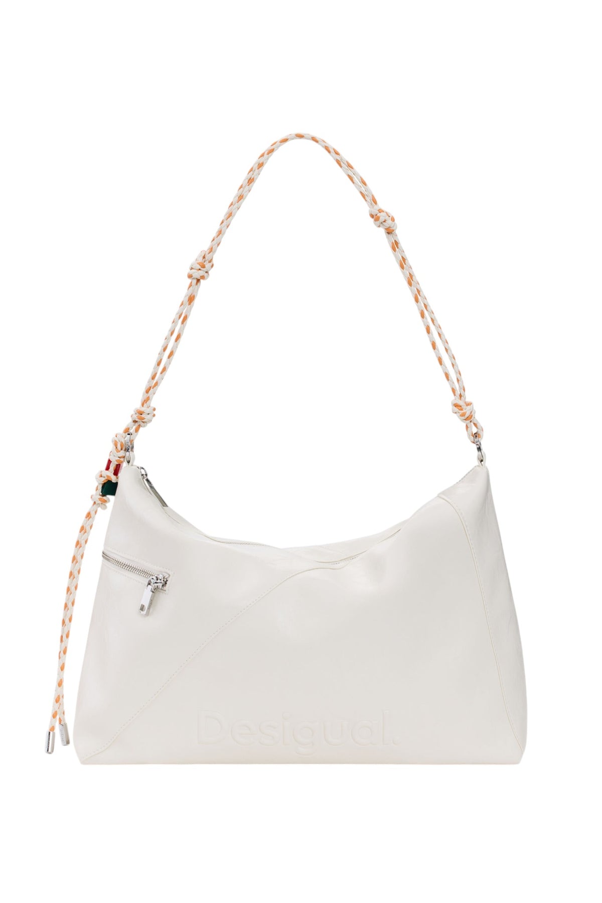 Desigual Large shoulder bag with leather-effect finish
