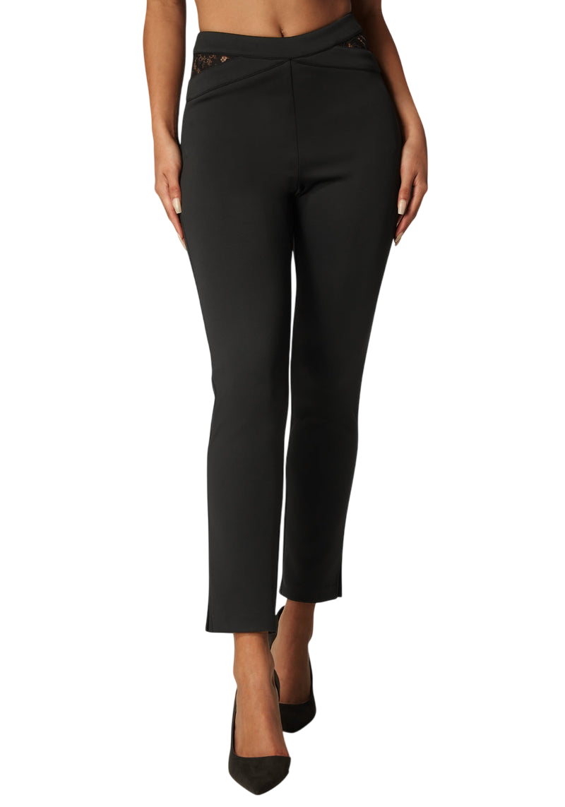 Bebe Scuba High Waist Slim Leg Pant