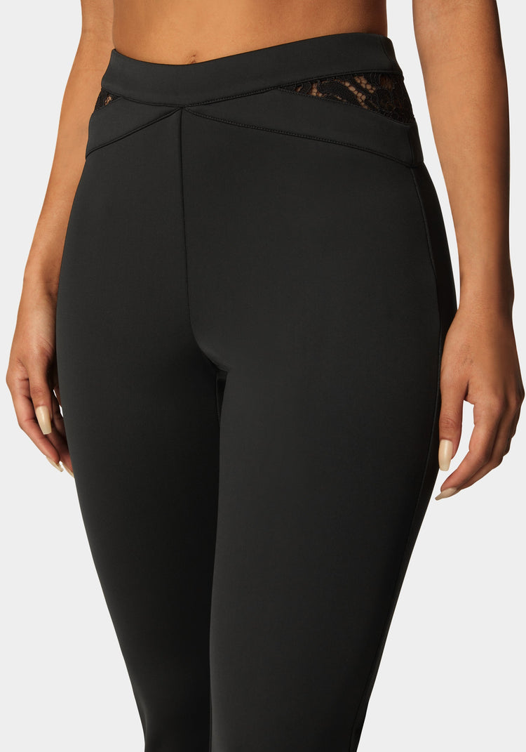 Bebe Scuba High Waist Slim Leg Pant