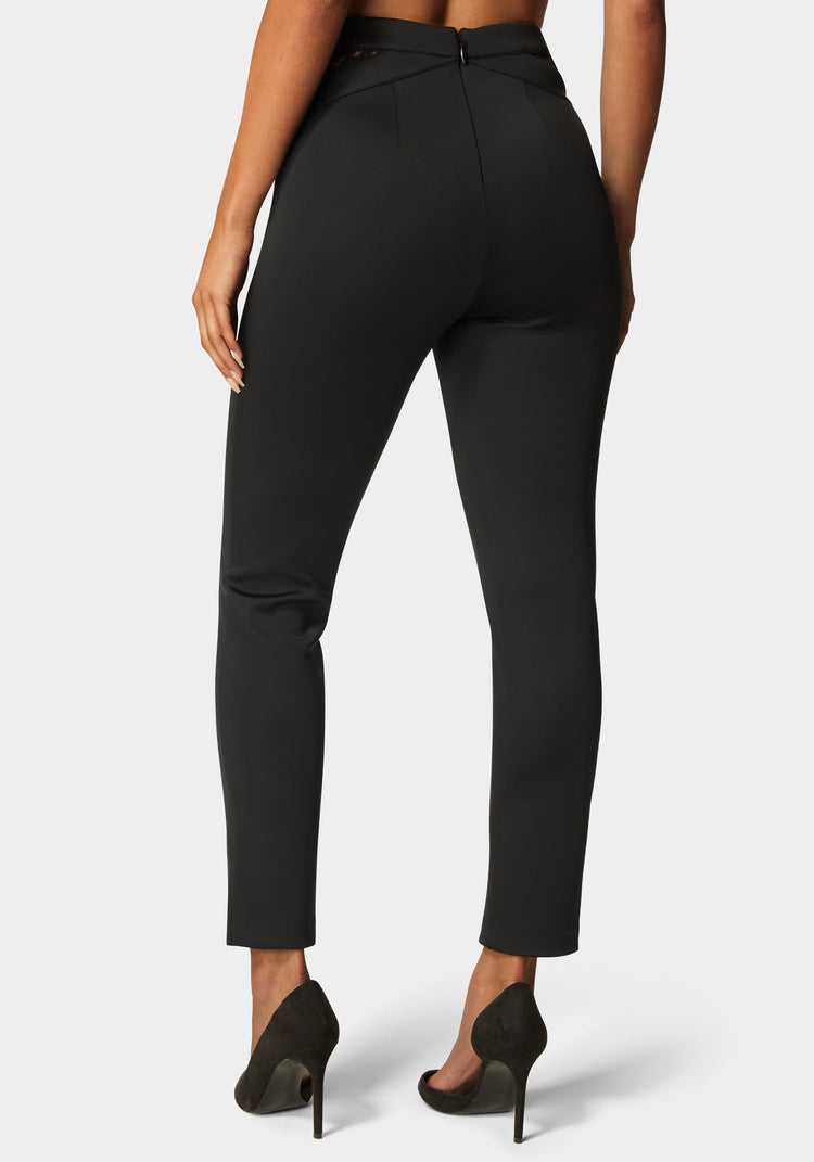 Bebe Scuba High Waist Slim Leg Pant