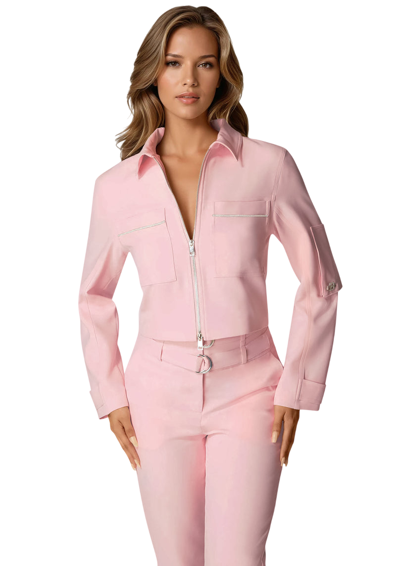Bebe Embellished Bomber Jacket