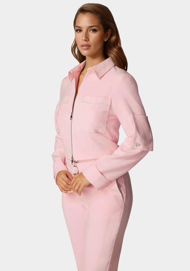 Bebe Embellished Bomber Jacket