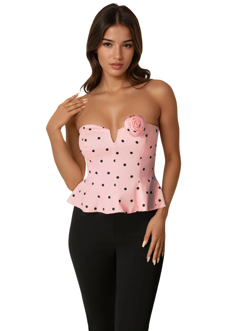Bebe Rosette Satin Corset
