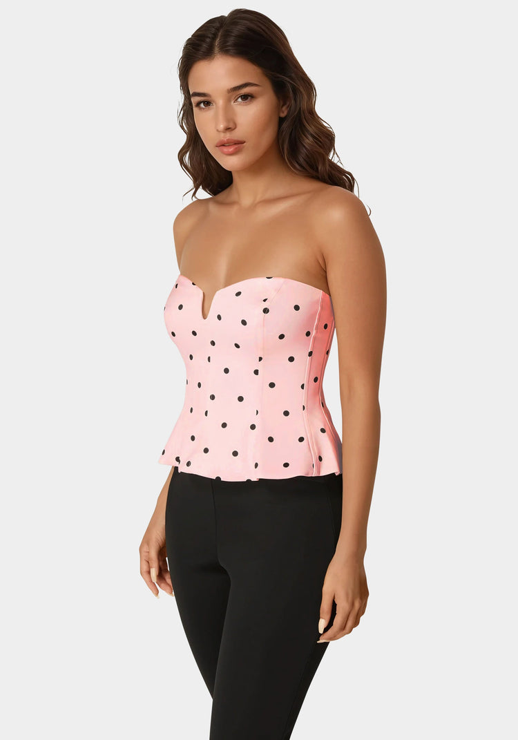 Bebe Rosette Satin Corset