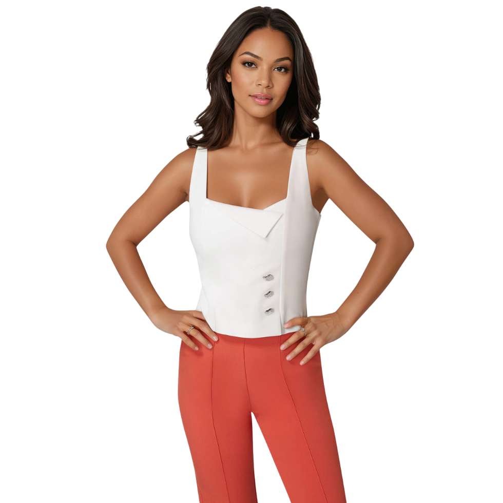 Bebe Neck Flap Fitted Vest