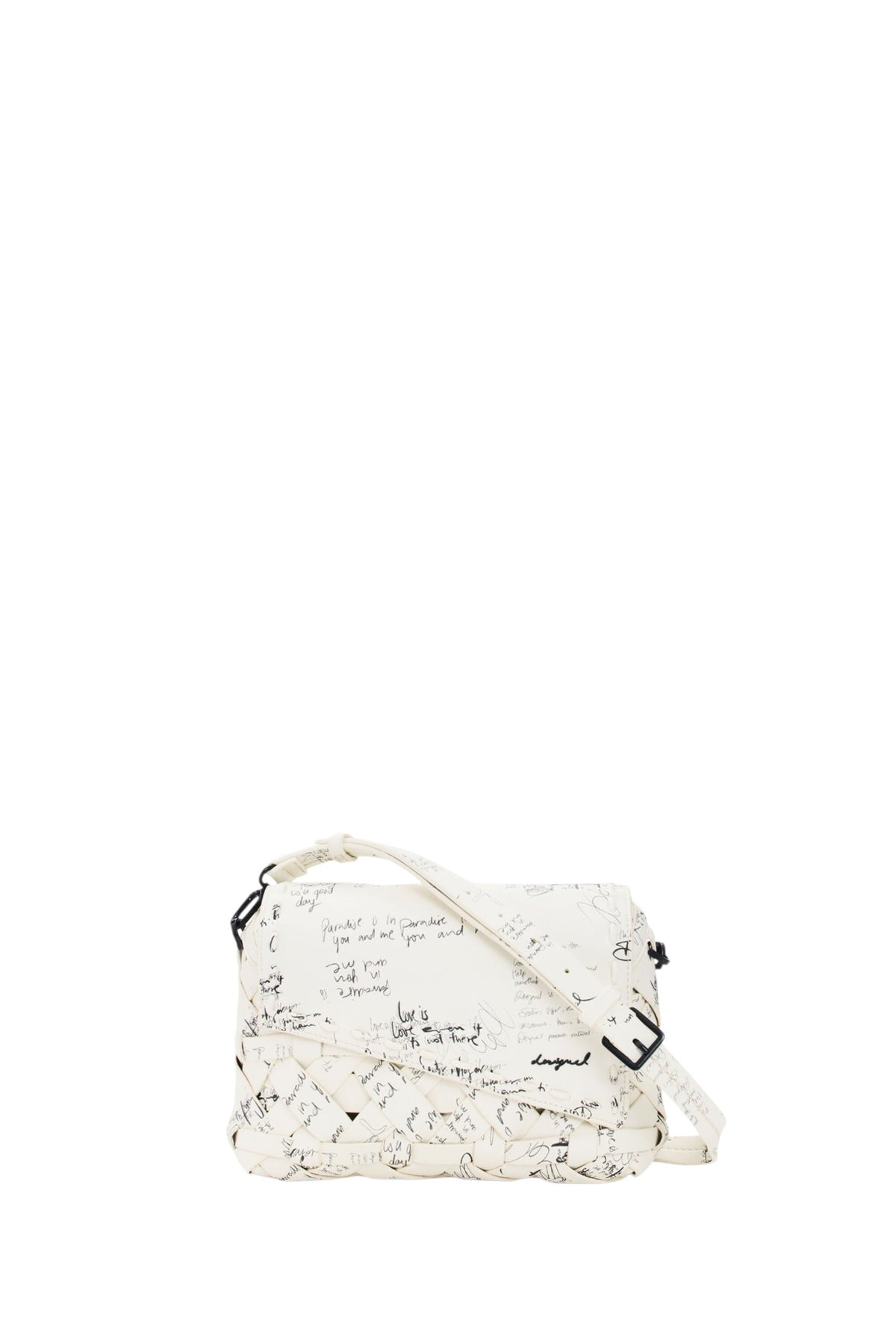 Desigual Medium bag with flap braided details