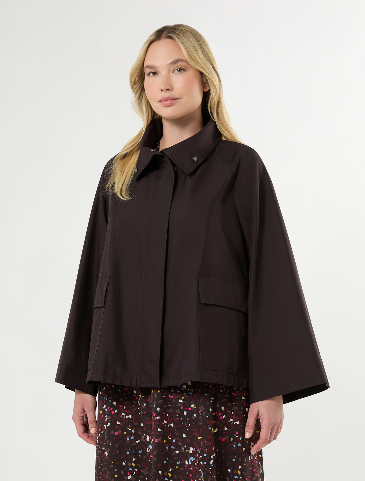 Marina Rinaldi Water-Repellent Twill Raincoat
