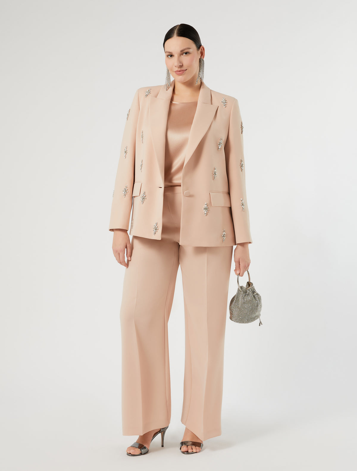 Marina Rinaldi Embroidered Cady Blazer Jacket