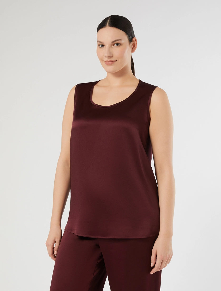 Marina Rinaldi Crepe envers satin top