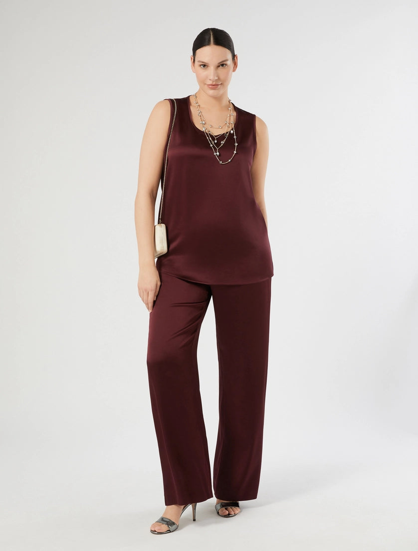 Marina Rinaldi Crepe envers satin top