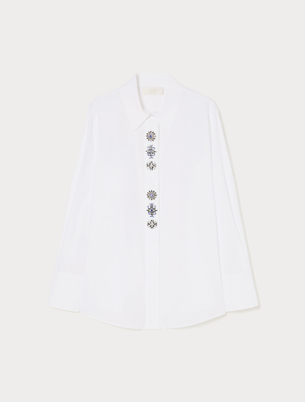 Marina Rinaldi Embroidered Poplin Shirt