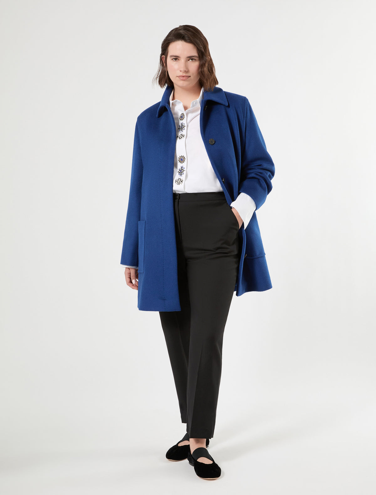 Marina Rinaldi Embroidered Poplin Shirt