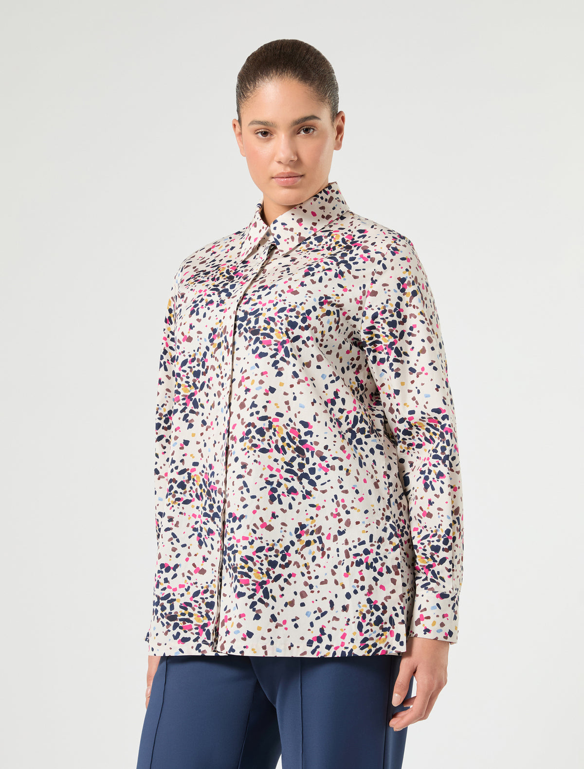 Marina Rinaldi Printed Poplin Shirt