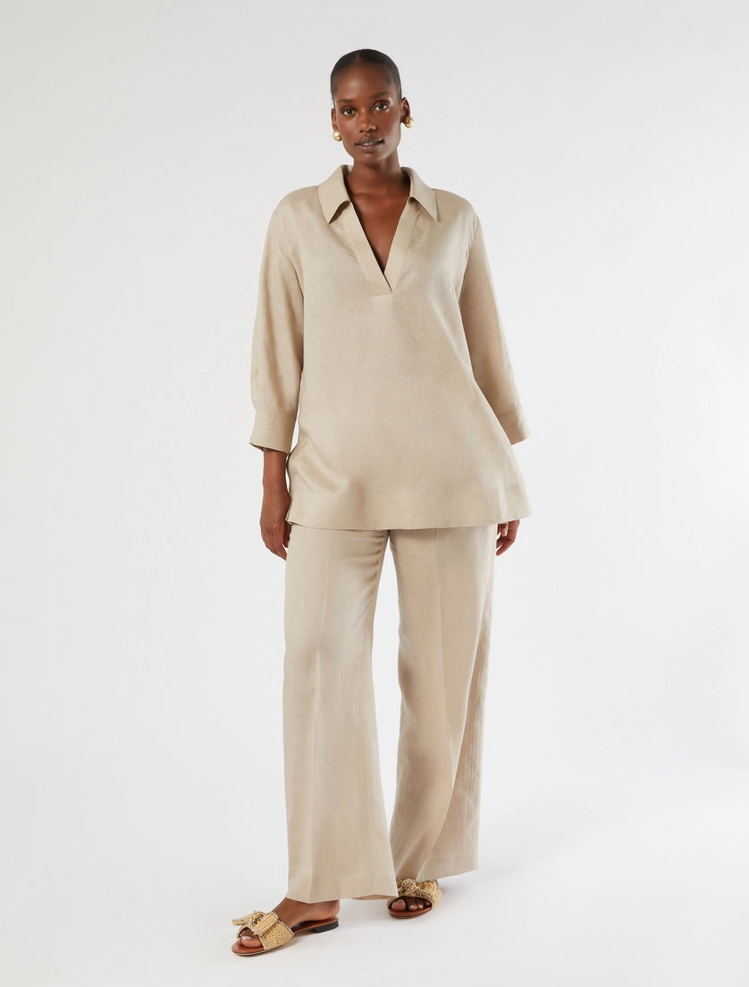Marina Rinaldi Linen canvas trousers