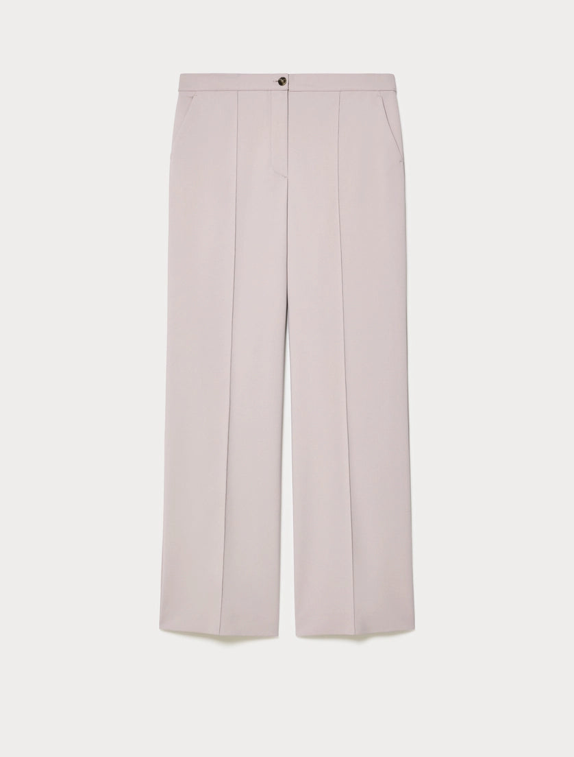 Marina Rinaldi Straight-fit cotton canvas trousers