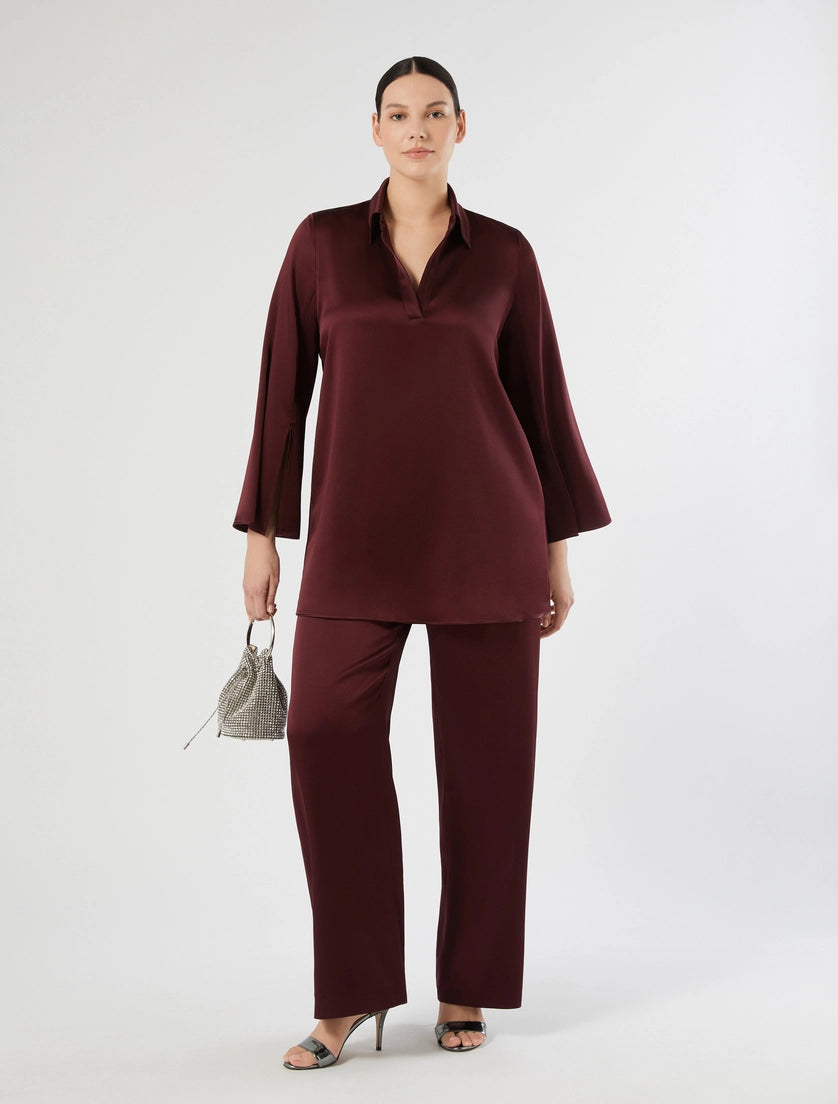 Marina Rinaldi Shiny frisottino trousers