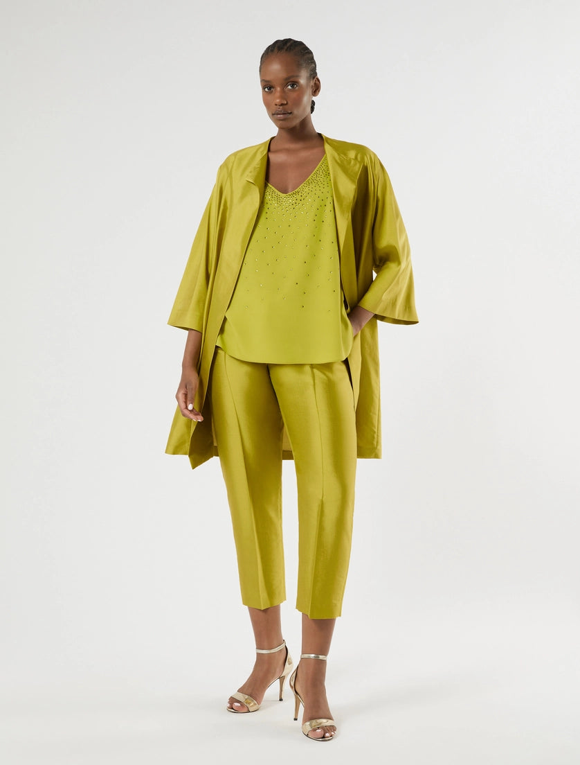 Marina Rinaldi Silk shantung trousers