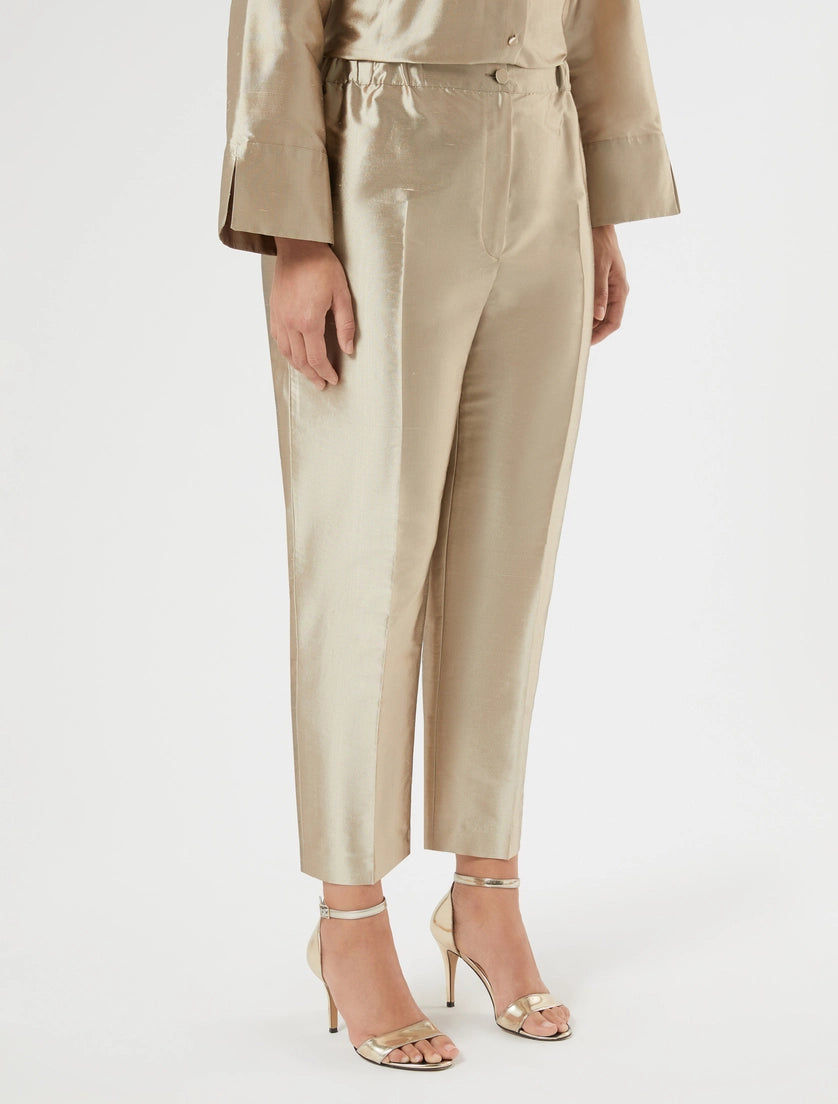 Marina Rinaldi Silk shantung trousers