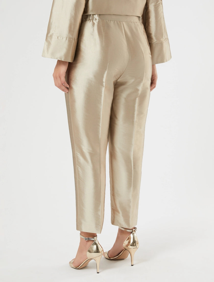 Marina Rinaldi Silk shantung trousers