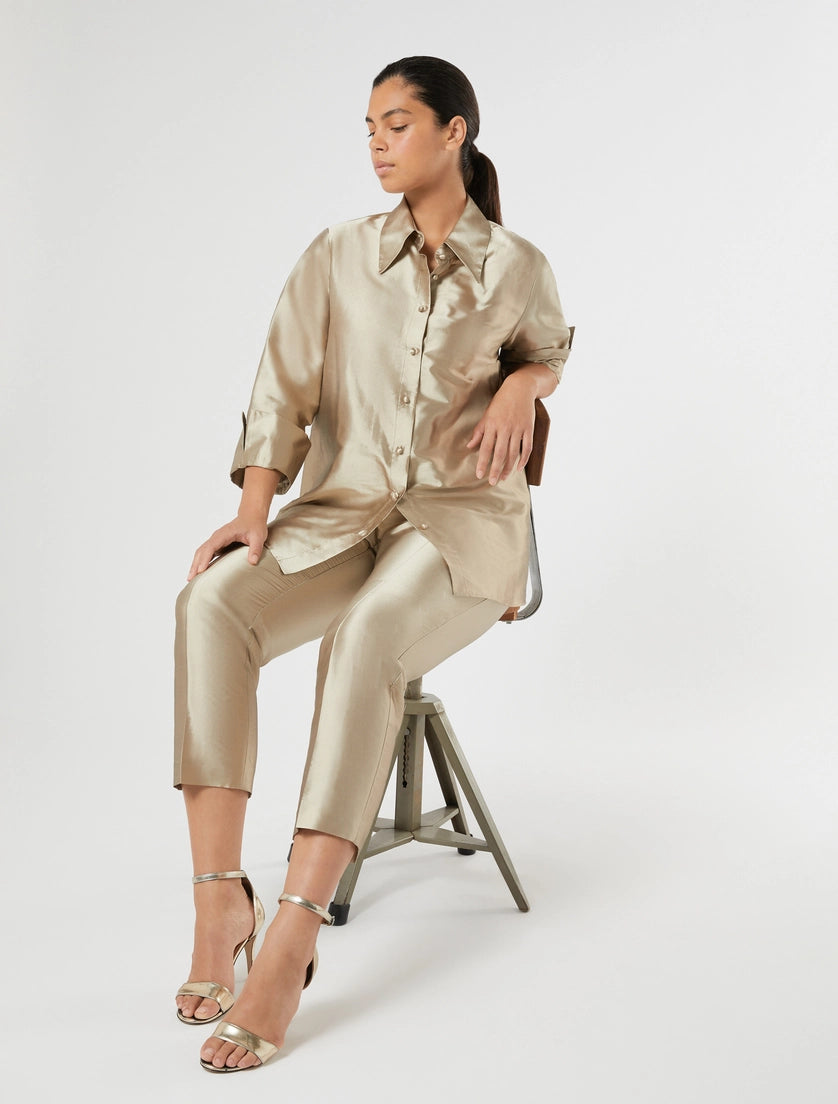 Marina Rinaldi Silk shantung trousers