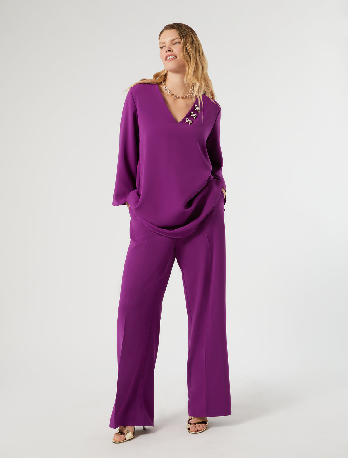 Marina Rinaldi Wide-Fit Cady Trousers