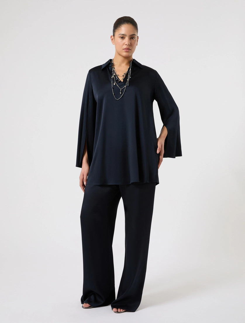 Marina Rinaldi Crepe envers satin tunic