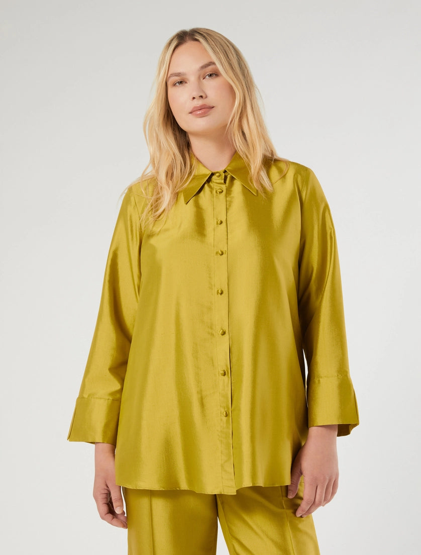 Marina Rinaldi Silk shantung tunic