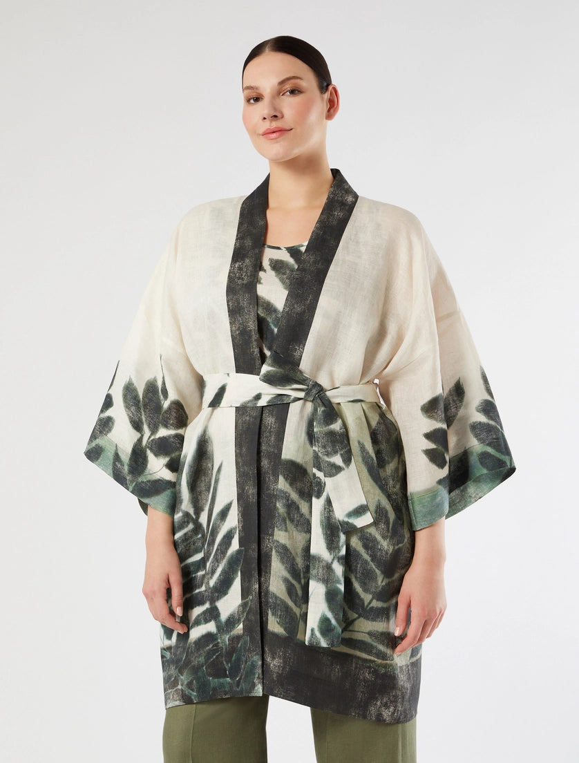 Marina Rinaldi Linen canvas kimono tunic