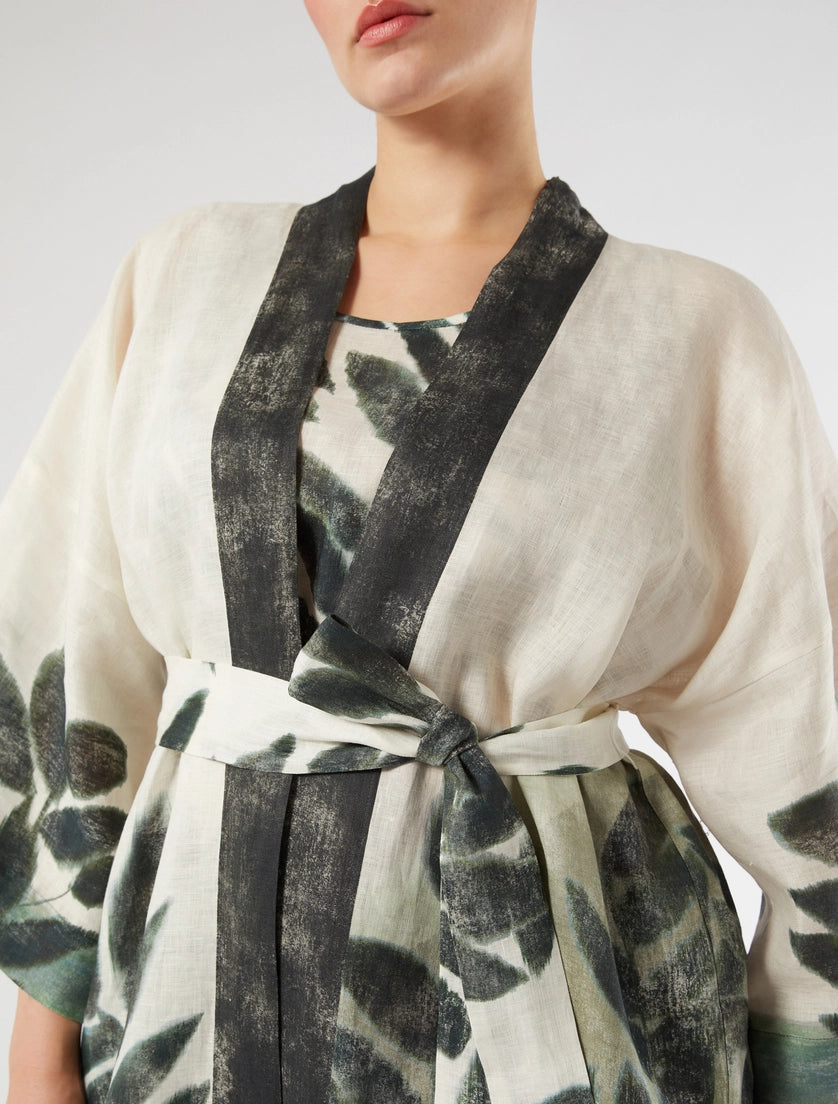 Marina Rinaldi Linen canvas kimono tunic