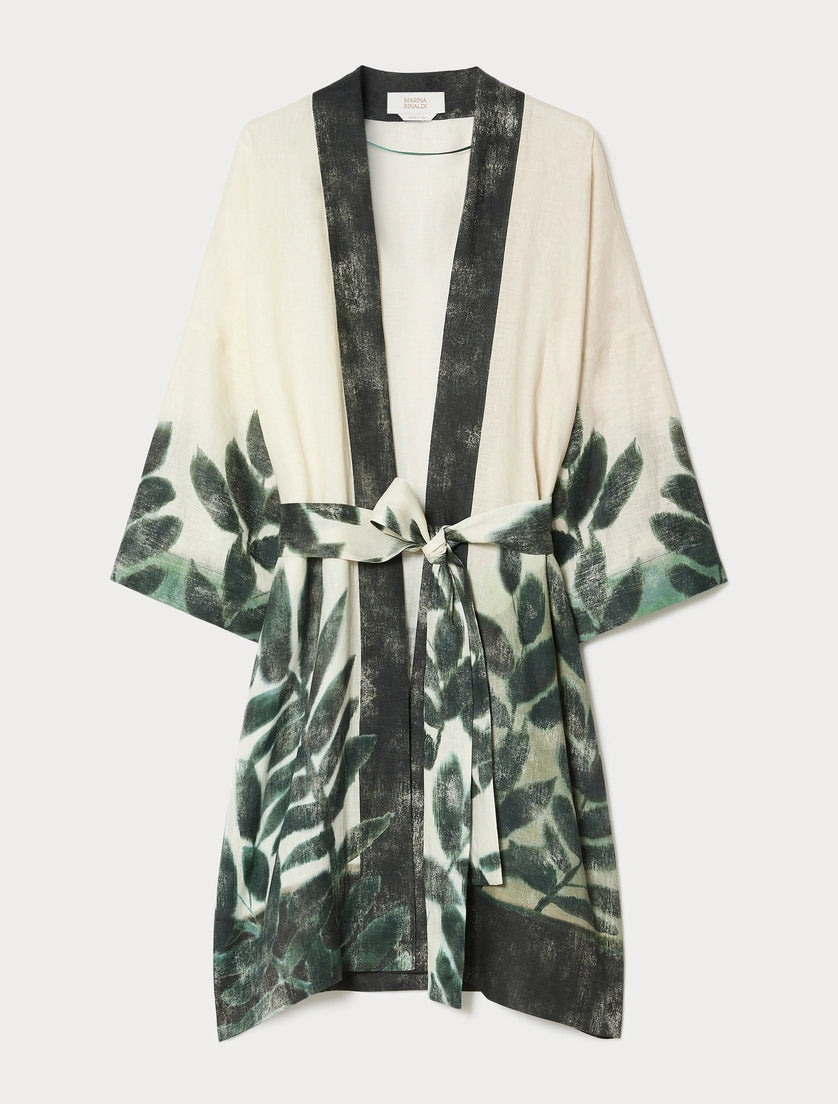 Marina Rinaldi Linen canvas kimono tunic