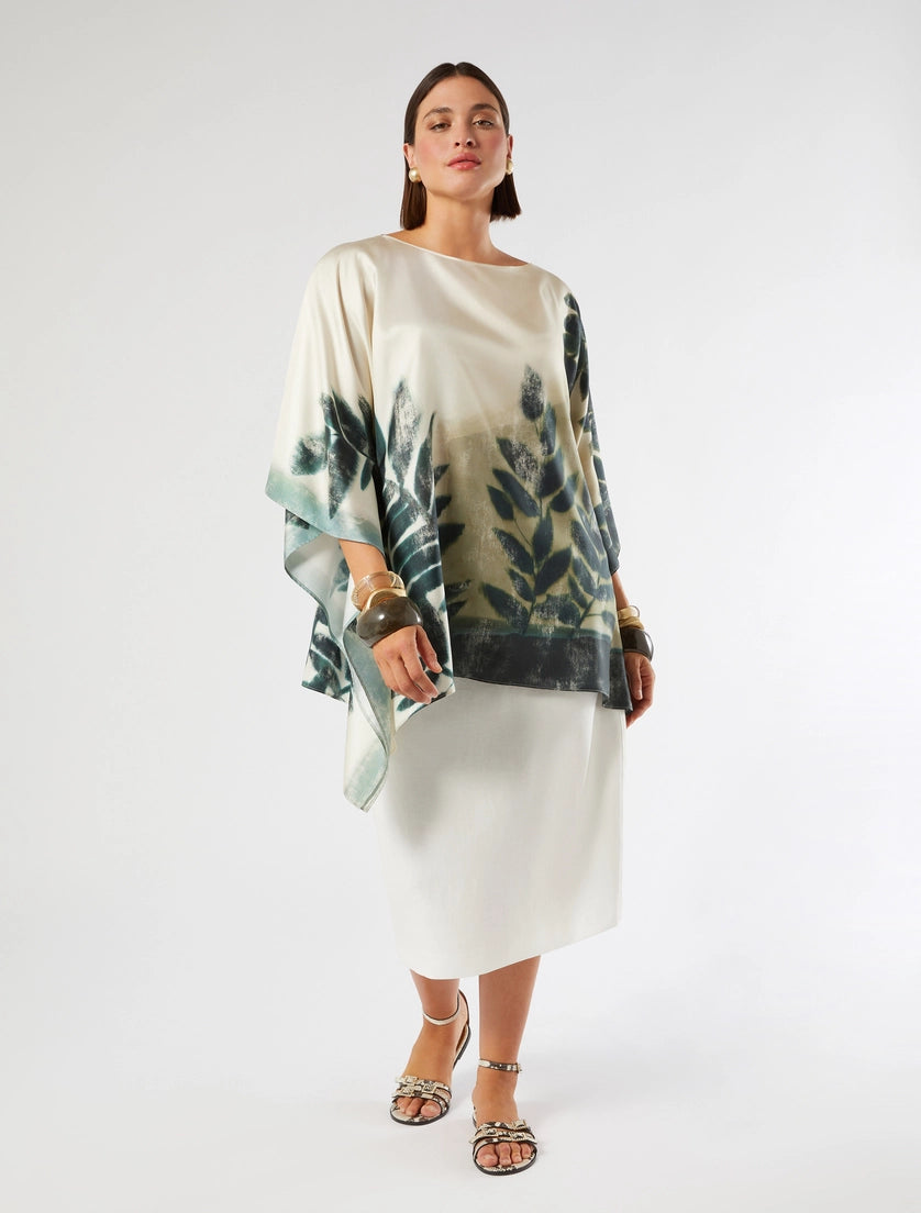 Marina Rinaldi Silk twill tunic