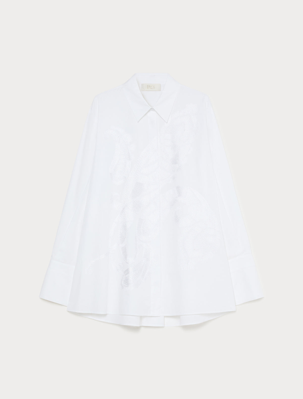 Marina Rinaldi Embroidered Poplin Tunic