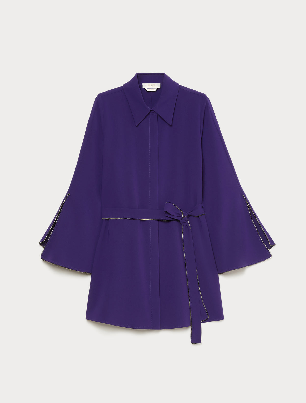 Marina Rinaldi Rhinestone-Adorned Cady Tunic