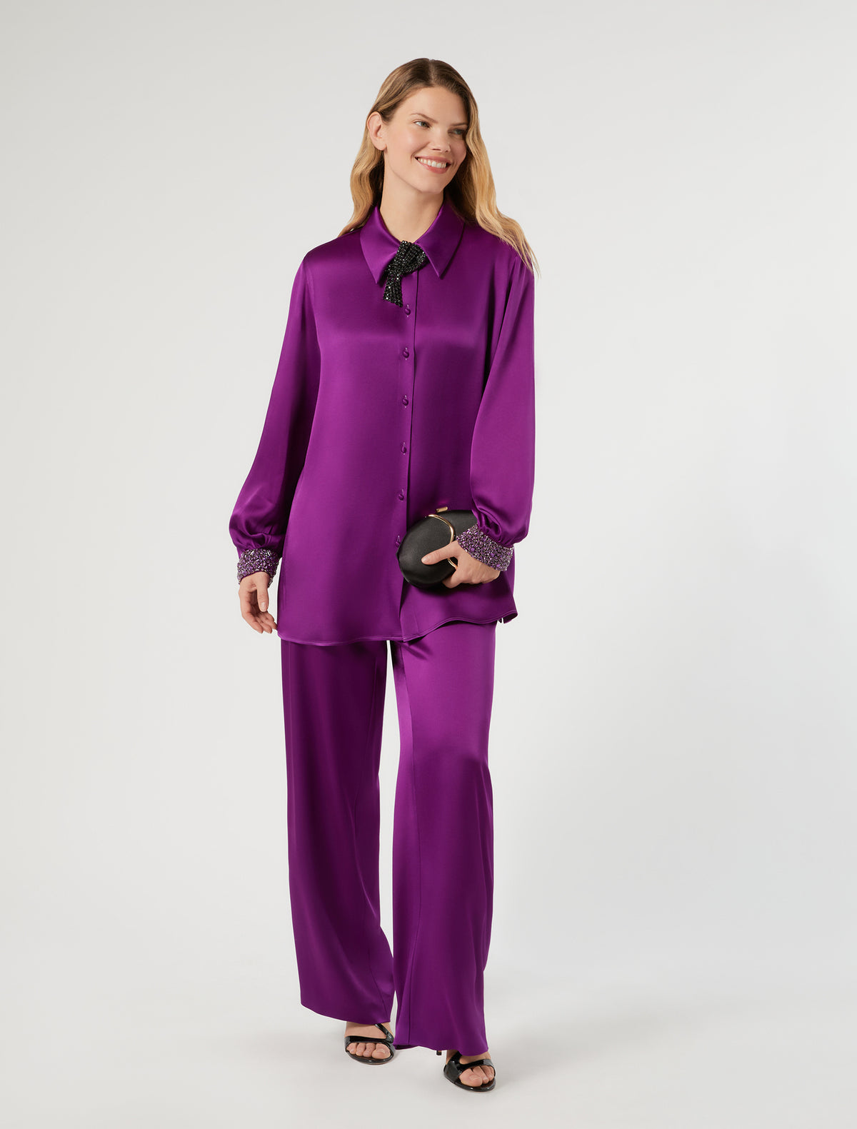 Marina Rinaldi Crepe Envers Satin Blouse