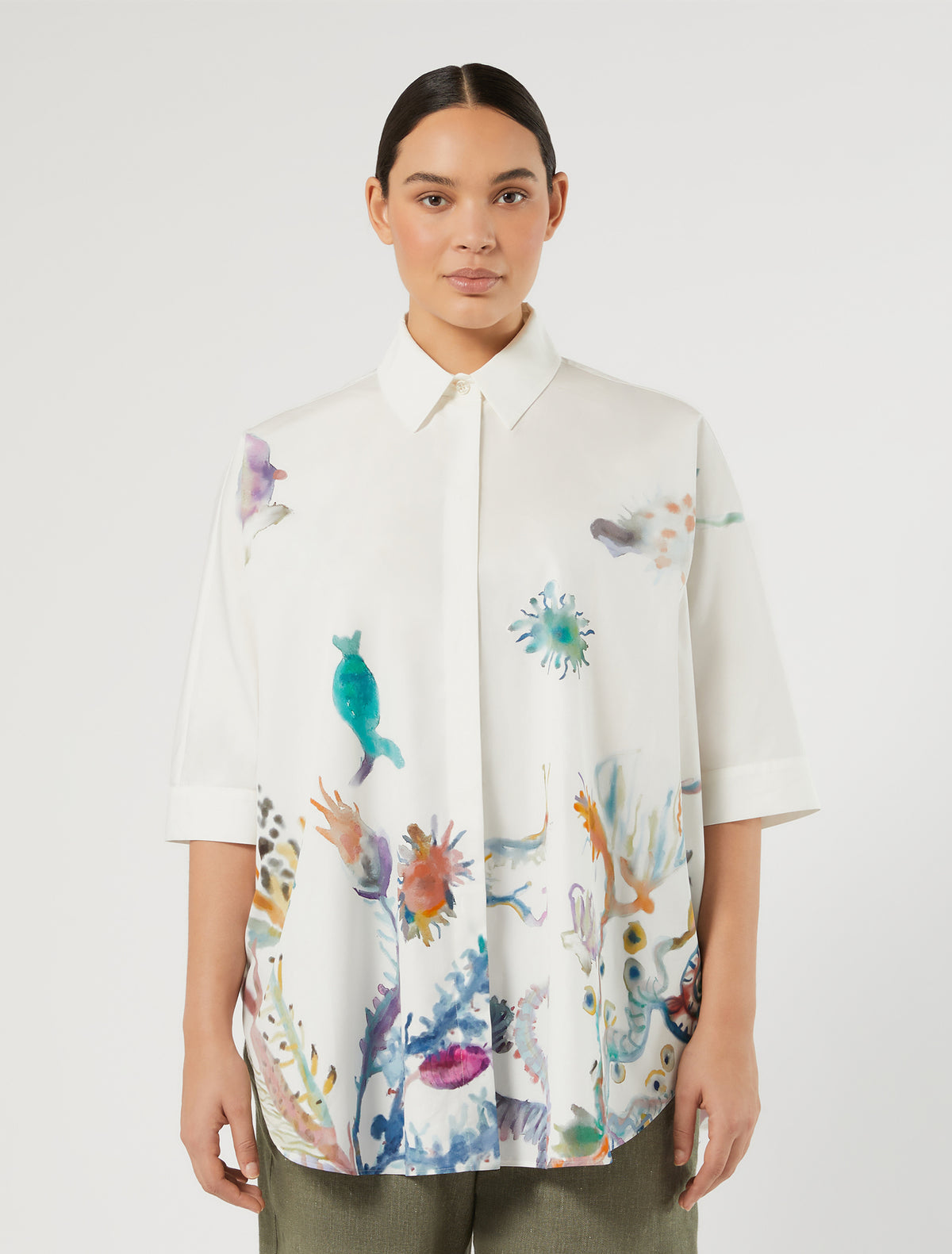 Marina Rinaldi Cotton Poplin Tunic