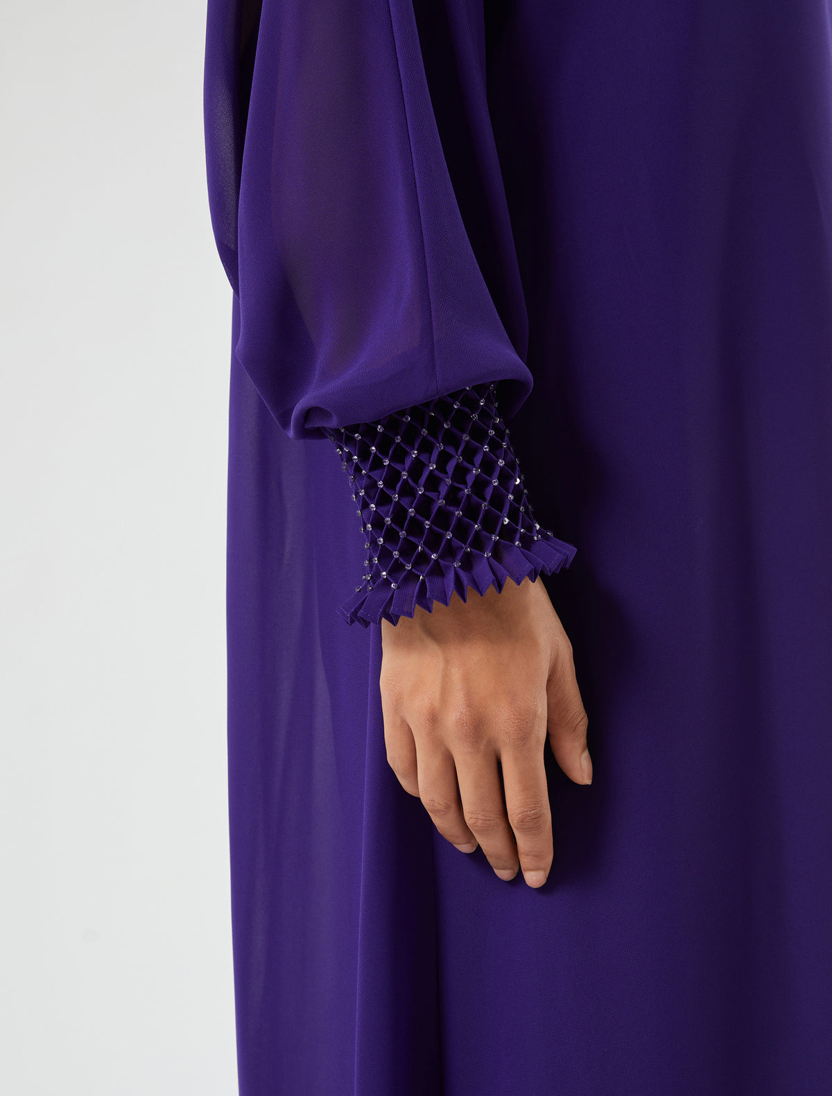 Marina Rinaldi Embroidered Georgette Dress
