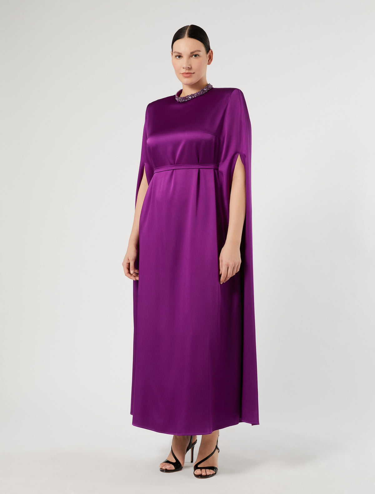 Marina Rinaldi Shiny Envers Satin Dress