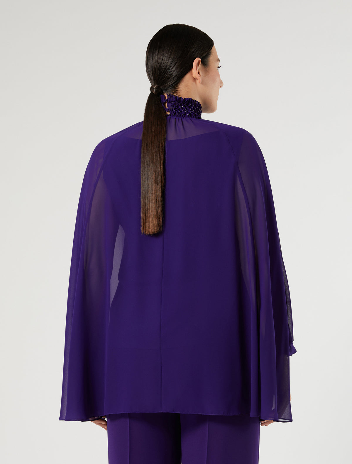 Marina Rinaldi Embroidered Georgette Blouse