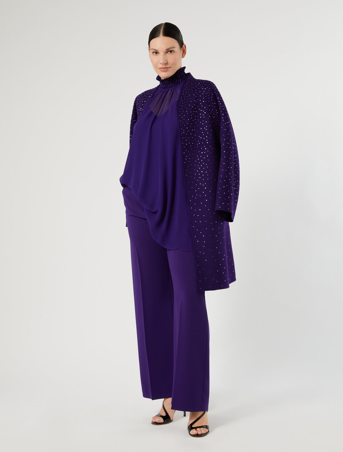 Marina Rinaldi Embroidered Georgette Blouse