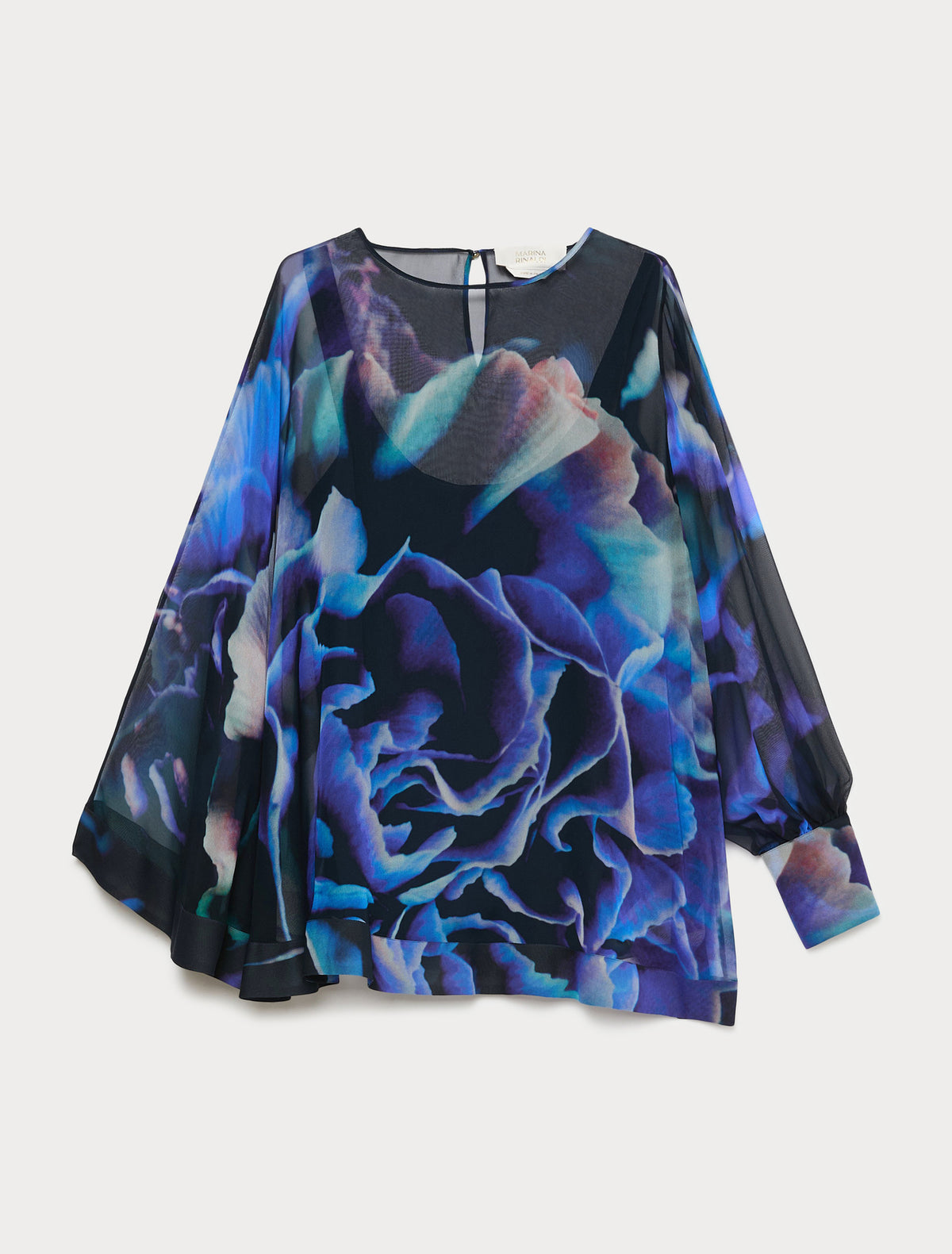 Marina Rinaldi Pure Silk Georgette Blouse