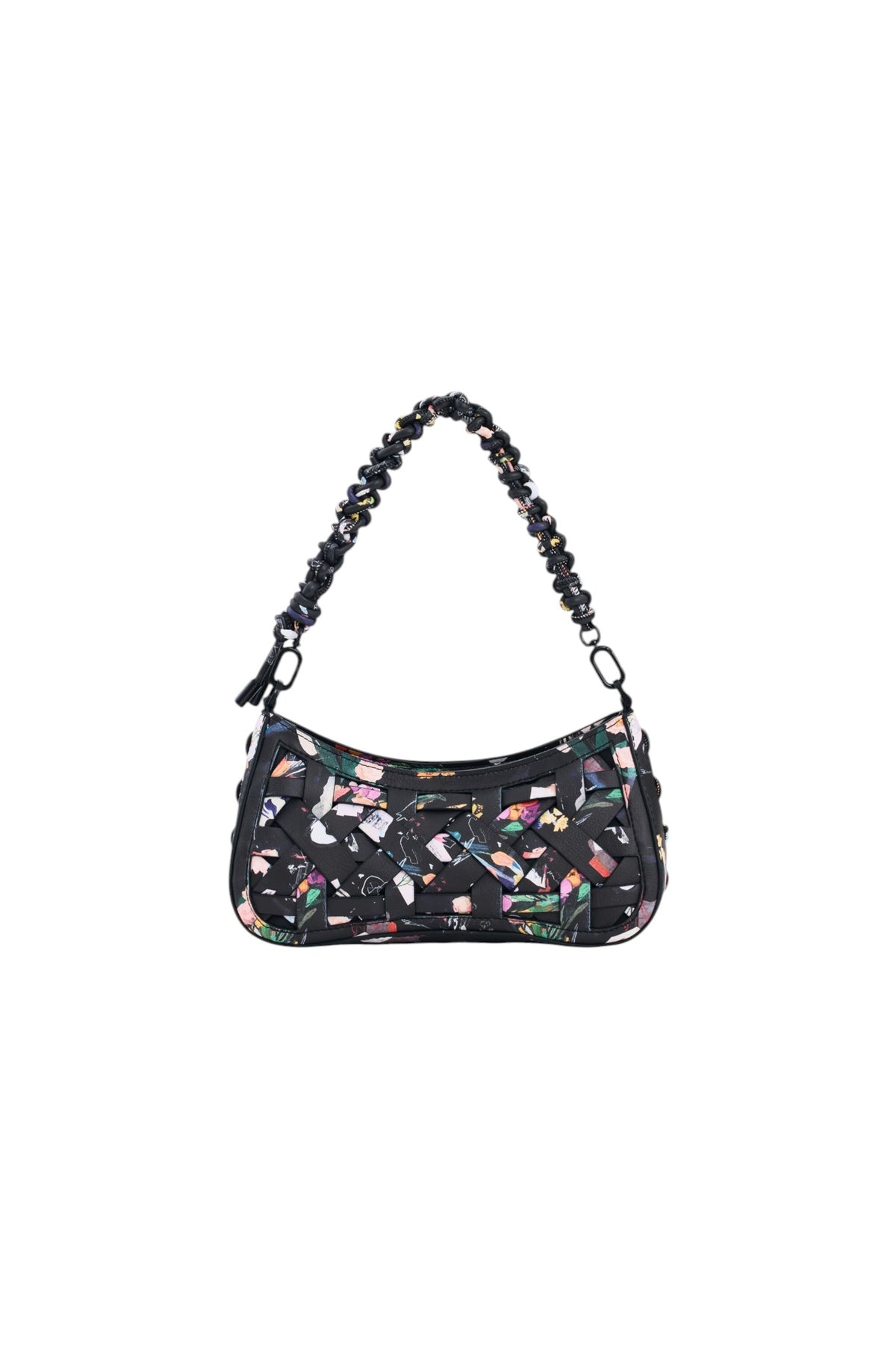 Desigual Small braided rectangular bag with interchangeable straps